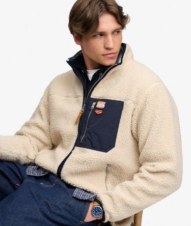Vintage Retro Full Zip Fleece Vestibilit&agrave; Comoda Image 2