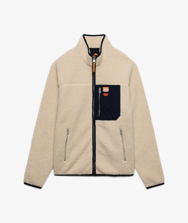 Vintage Retro Full Zip Fleece Vestibilit&agrave; Comoda Image 8