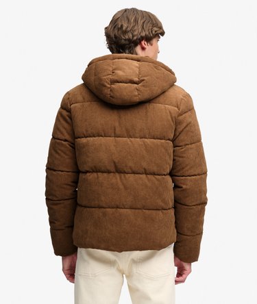 Premium Hooded Cord Puffer Jacket Image 6