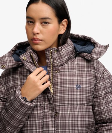 Giacca Puffer Check Premium Vestibilit&agrave; Comoda Image 4