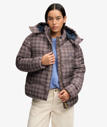 Giacca Puffer Check Premium Vestibilit&agrave; Comoda Image 1