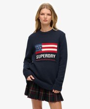 Oversized Vintage Athletic gebreide trui