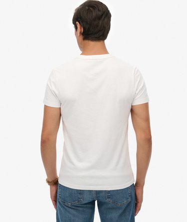 Essential T-shirt van biologisch katoen met V-hals en logo Image 5