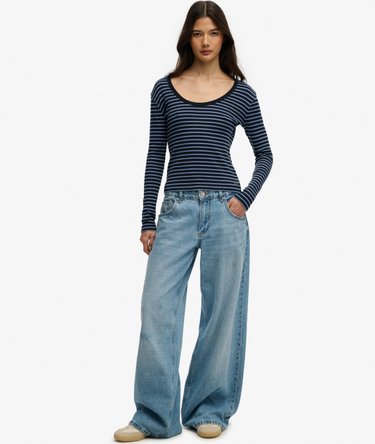 Athletic Essentials Striped Long Sleeve Top Image 3