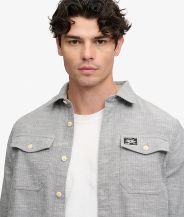 Herringbone Workwear Shirt Image 4