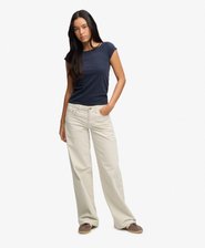 Mid Rise Baggy Corduroy Trousers