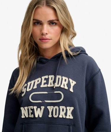 Athletic Essential Applique Cropped Hoodie Image 4