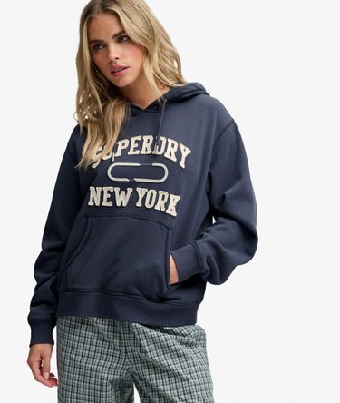 Athletic Essential Applique Cropped Hoodie Image 1