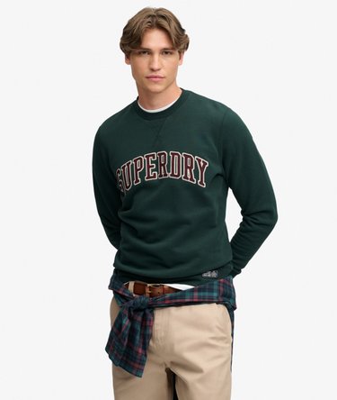 Athletic Applique Relaxed Crew Sweatshirt Image 1