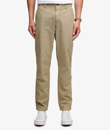 Tapered Washed Chino Trousers Image 2