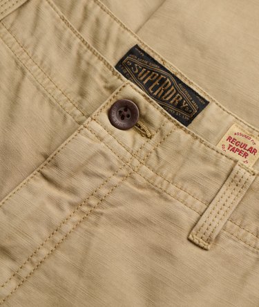 Tapered Washed Chino Trousers Image 5