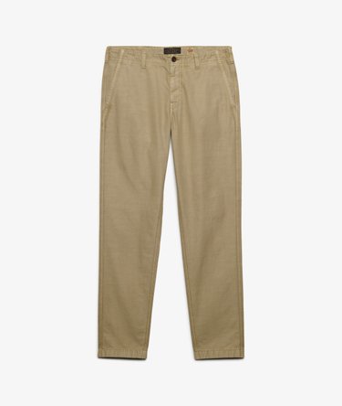 Tapered Washed Chino Trousers Image 6