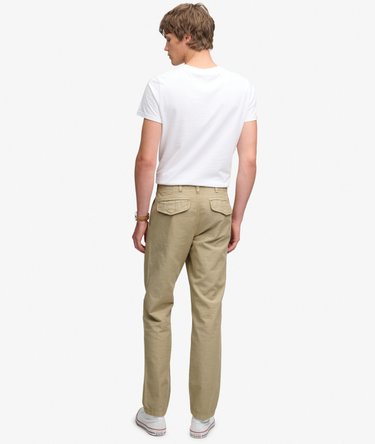 Tapered Washed Chino Trousers Image 4