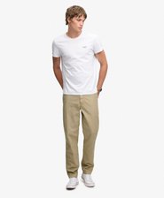 Tapered Washed Chino Trousers