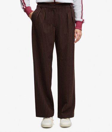 Pantalon Pinstripe Taille Haute Coupe Classique Image 3