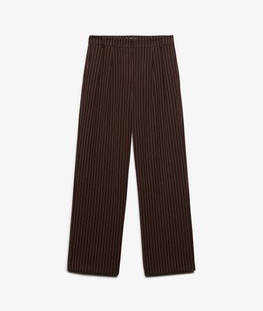 Pantalon Pinstripe Taille Haute Coupe Classique Image 7