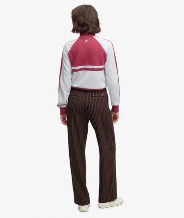 Pantalon Pinstripe Taille Haute Coupe Classique Image 5