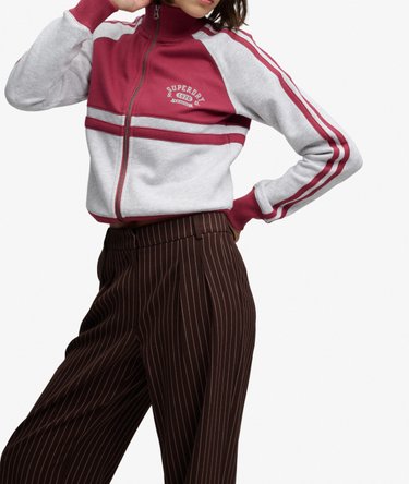 Pantalon Pinstripe Taille Haute Coupe Classique Image 2