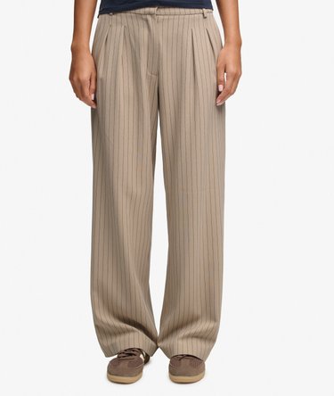Pantalon Pinstripe Taille Haute Coupe Classique Image 3