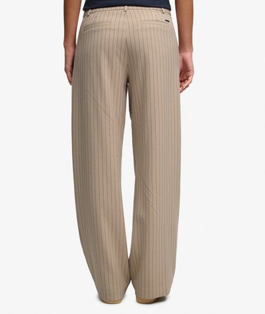 Pantalon Pinstripe Taille Haute Coupe Classique Image 4