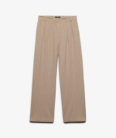 Pantalon Pinstripe Taille Haute Coupe Classique Image 7