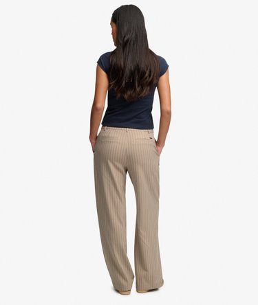 Pantalon Pinstripe Taille Haute Coupe Classique Image 5