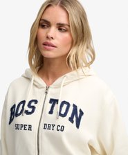 Athletic Essential Relaxed Crop Zip Hoodie