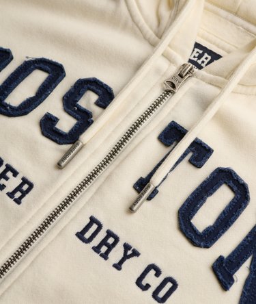 Athletic Essential Relaxed Crop Zip Hoodie Image 6