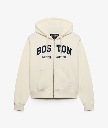 Athletic Essential Relaxed Crop Zip Hoodie Image 7