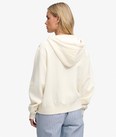 Athletic Essential Relaxed Crop Zip Hoodie Image 5