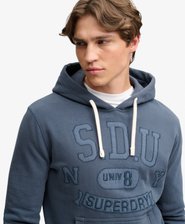 Tonal Applique Kapuzenpullover lockere Passform