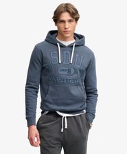Felpa con cappuccio Tonal Applique vestibilit&agrave; comoda