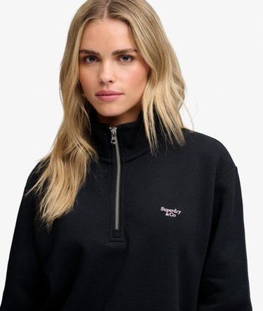 Signature Sweatshirt mit Stickerei und Rei&szlig;verschluss Image 2