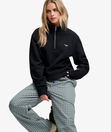Signature Sweatshirt mit Stickerei und Rei&szlig;verschluss Image 4