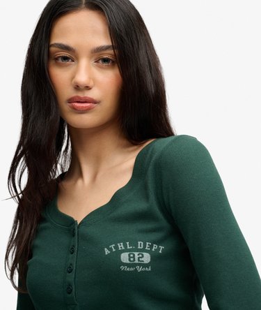 Athletic Button Down Longsleeve Top Image 4