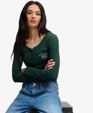 Athletic Button Down Longsleeve Top