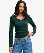 Athletic Button Down Longsleeve Top