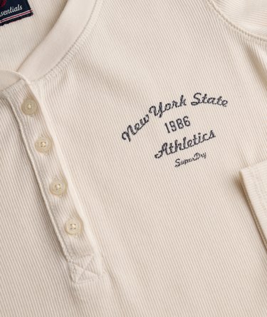 Athletic Button Down Long Sleeve Top Image 6
