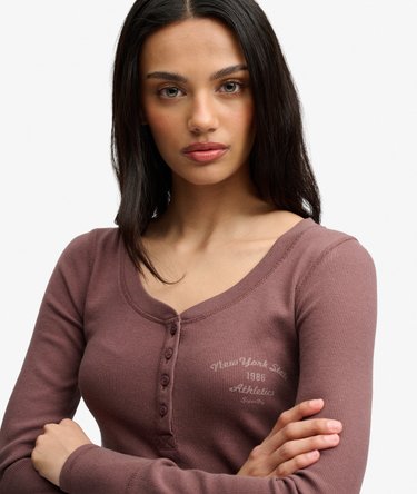 Athletic Button Down Long Sleeve Top Image 4