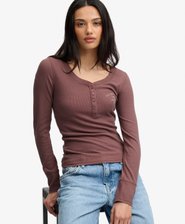 Athletic Button Down Long Sleeve Top