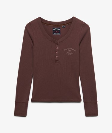 Athletic Button Down Long Sleeve Top Image 7
