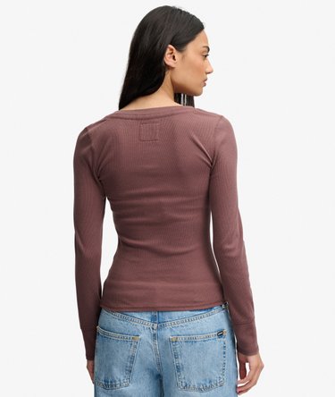 Athletic Button Down Long Sleeve Top Image 5