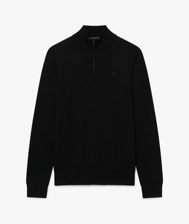 Essential Lightweight Wool Blend Half Zip Jumper Image 7