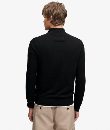 Essential Lightweight Wool Blend Half Zip Jumper Image 5