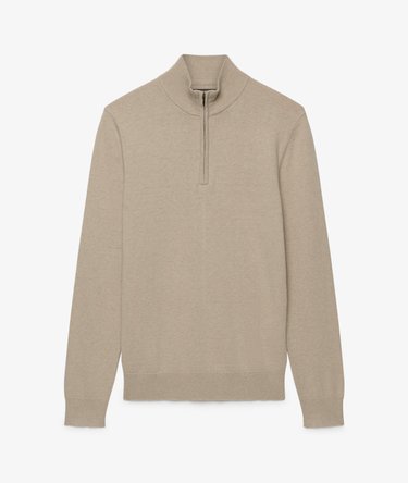 Essential Pullover mit Halbzip schmale Passform Image 7