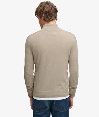Essential Pullover mit Halbzip schmale Passform Image 5