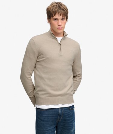 Essential Pullover mit Halbzip schmale Passform Image 1