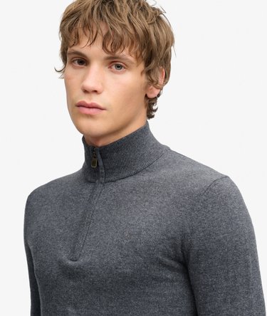 Essential Lightweight Wool Blend Half Zip Jumper Image 4