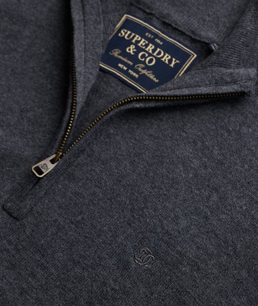 Essential Lightweight Wool Blend Half Zip Jumper Image 6