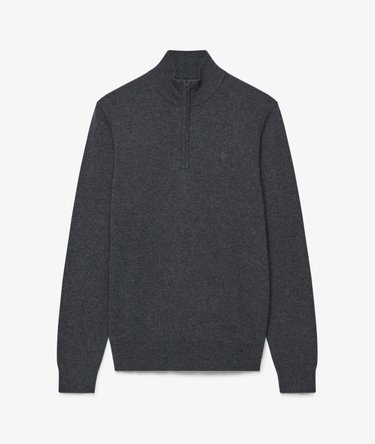 Essential Lightweight Wool Blend Half Zip Jumper Image 7